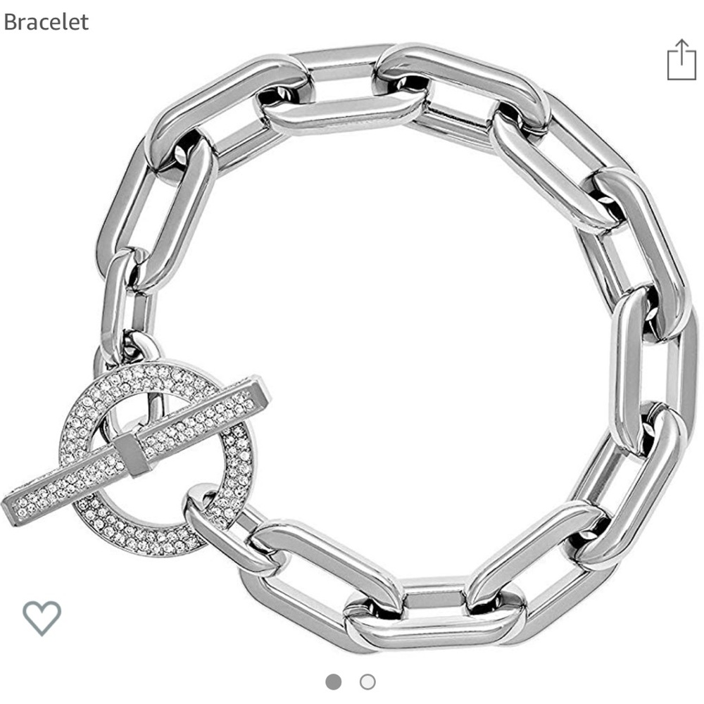 NWOT Michael Kors Cityscape Silver Toggle Bracelet